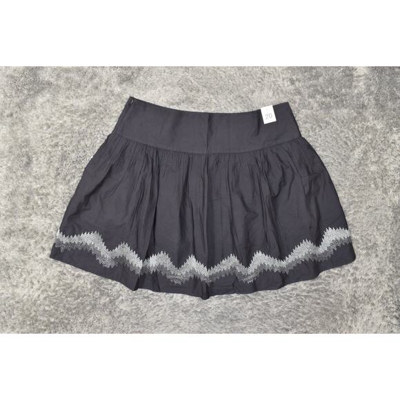 NEW Gap Plus Size 20 Gray Pleated Skirt Cotton Geometric Zip - Picture 3 of 7